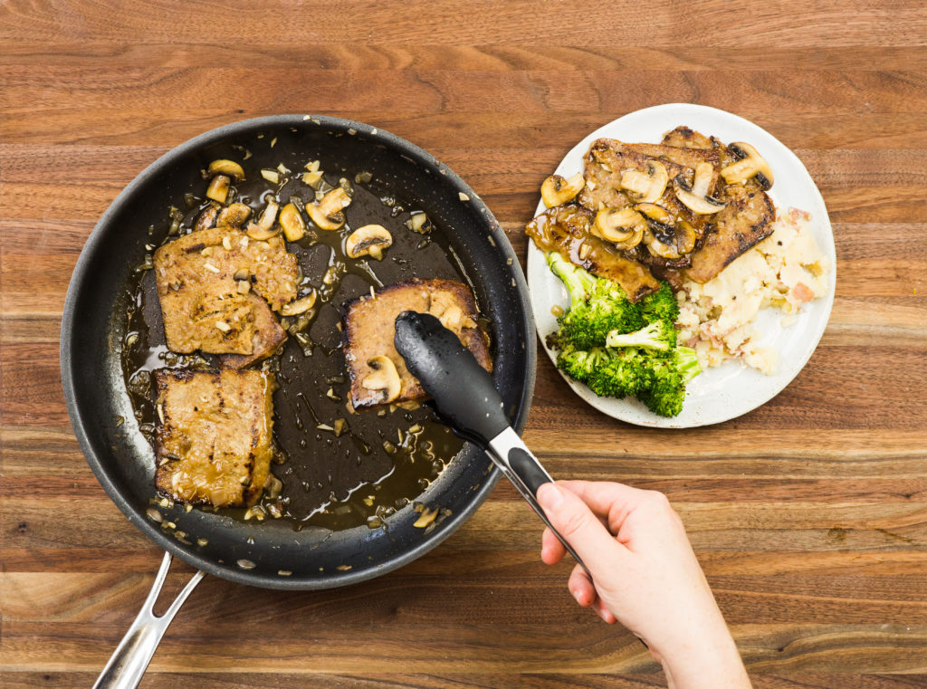 Wicked Healthy Seitan Marsala With Smashed Potatoes And Broccoli