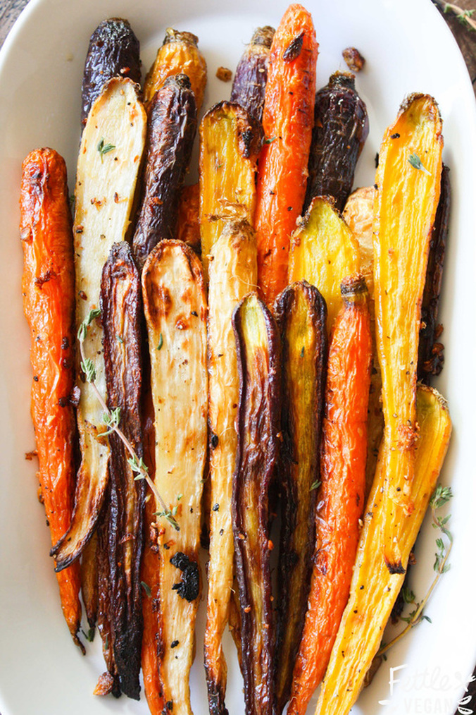 Ginger Garlic Roasted Carrots by Good Saint