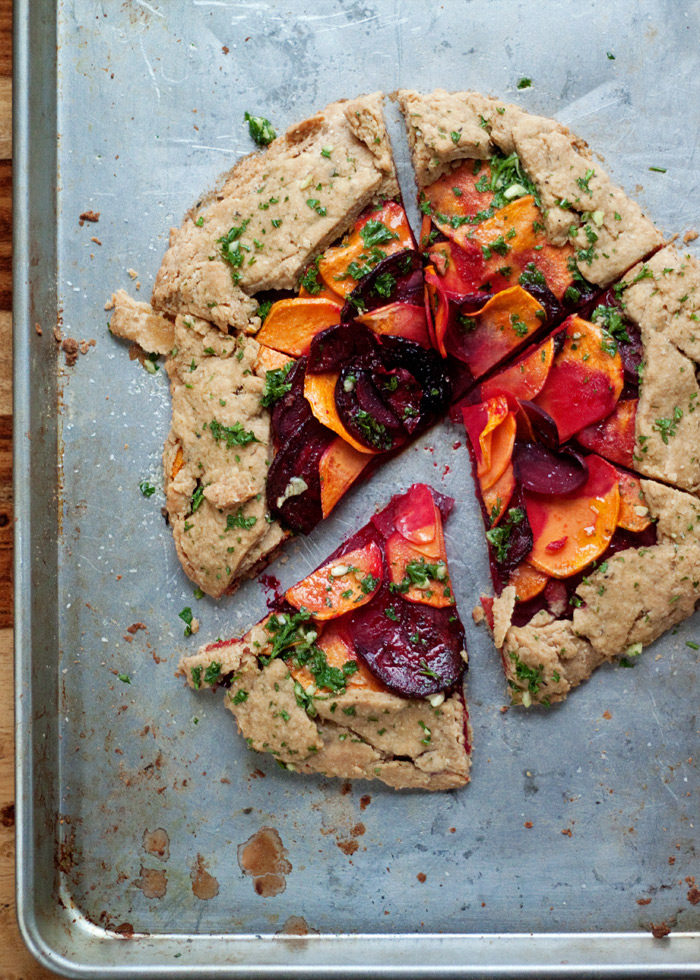 Rustic Sweet Potato and Beet Galette by Kitchen Treaty