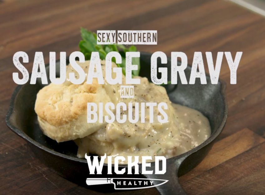 Sexy-Southern-Sausage-Gravy-and-Biscuits-850x625
