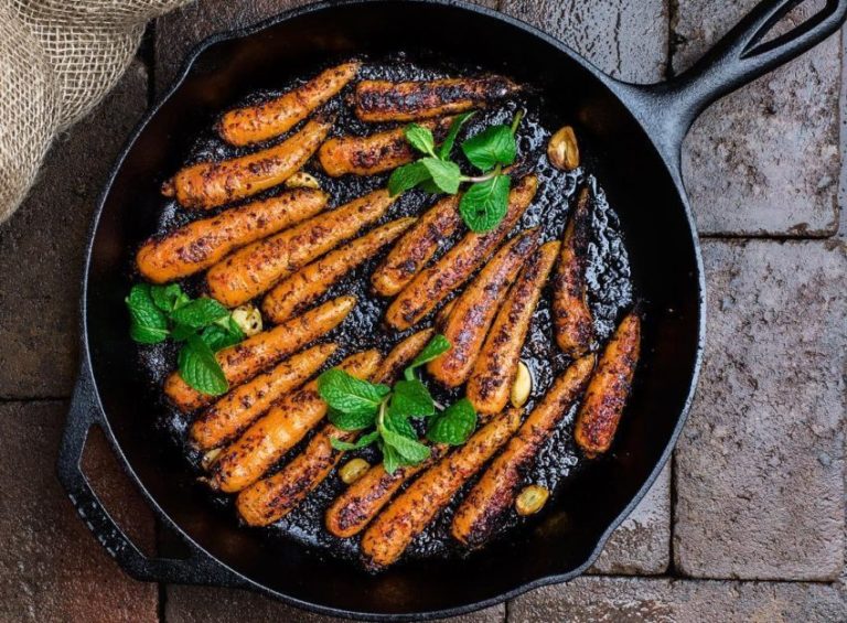 Skillet Roasted Chili Carrots Wicked Kitchen