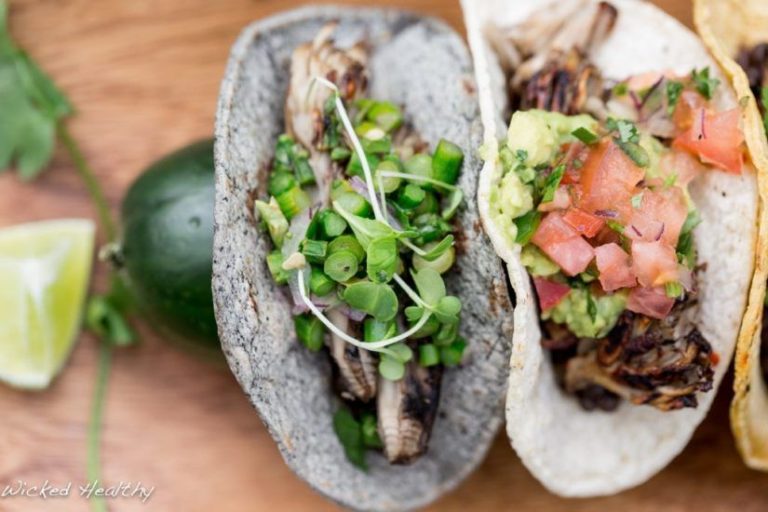 Shredded Maitake Chicken’ Tacos Wicked Kitchen