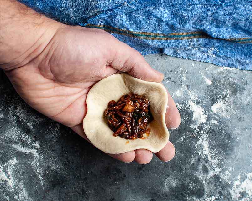 receta de boa vegana con salsa hoi sin y setas de cardo