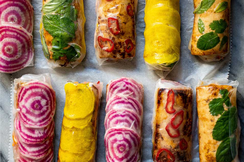 vegan sushi summer rolls
