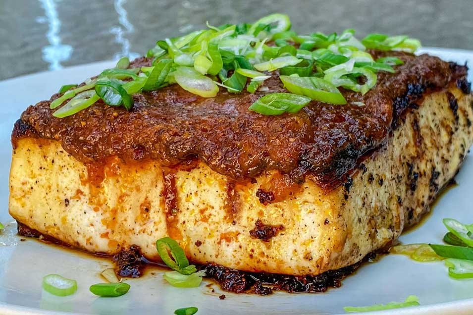 veganer glasierter BBQ-Tofu