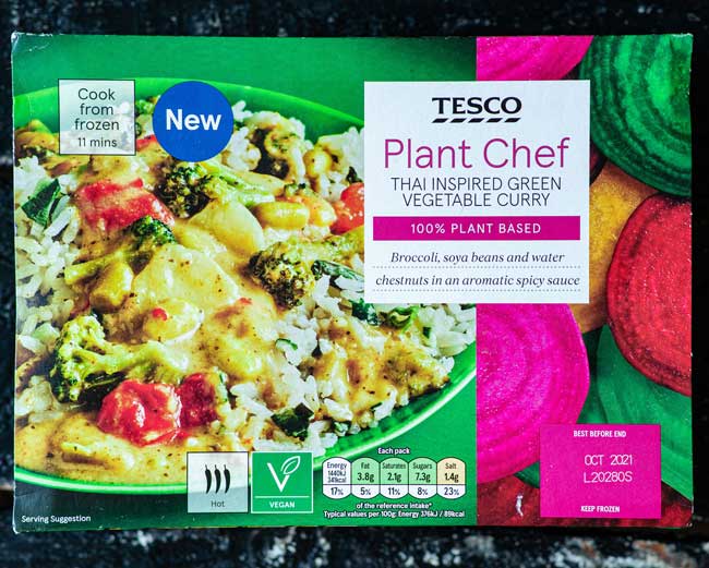plant chef at tesco uk thai inspired green vegetable curry