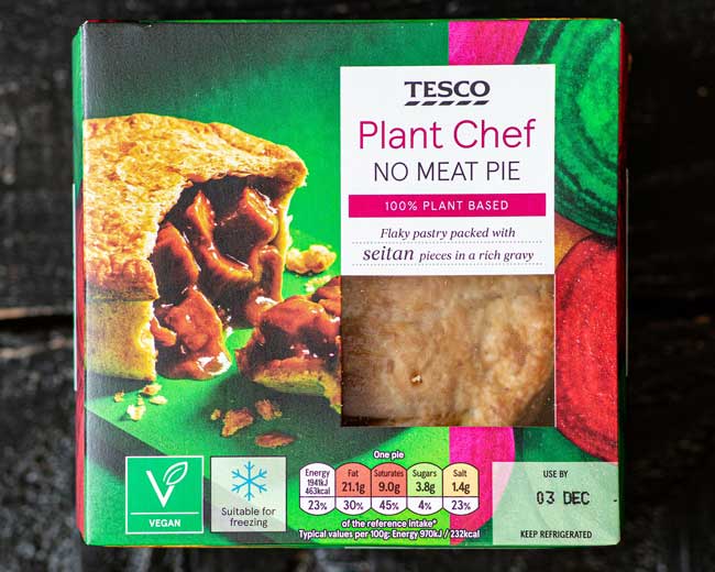 no meat pie tesco uk plant chef