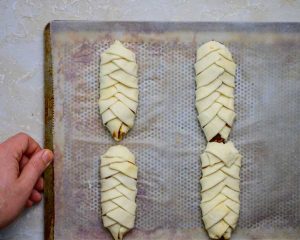 braid pastry dough folded