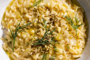 creamy orzo with fennel