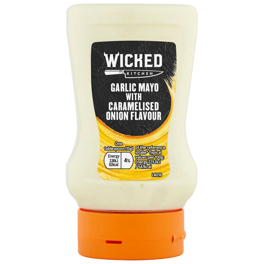 wicked kitchen vegane mayo-knoblauch mit karamellisierten zwiebeln