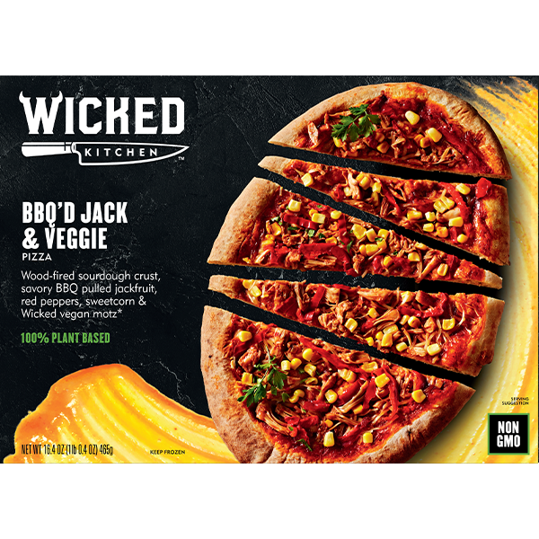 BBQ Pulled Jack Fruit and Veggie Pizza
