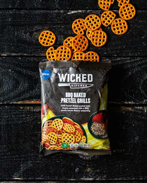 wicked kitchen bbq gebackene Brezel Snacks auf pflanzlicher Basis
