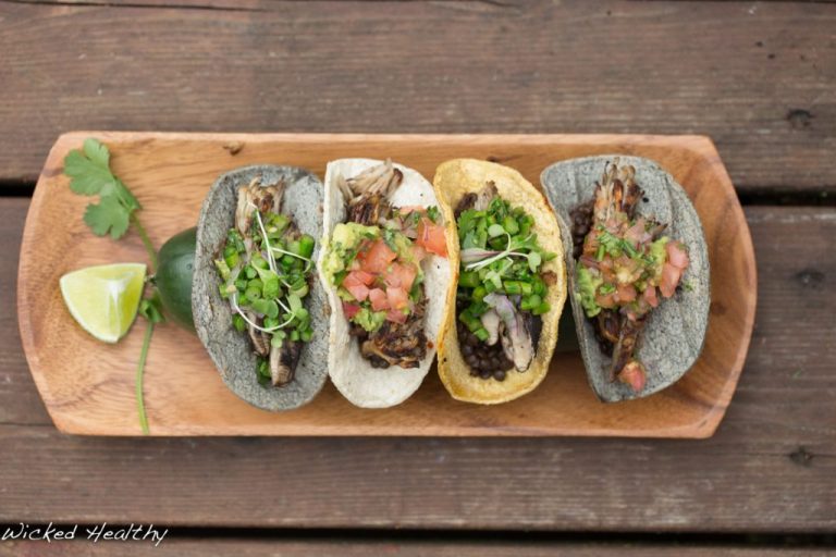 Shredded Maitake Chicken’ Tacos Wicked Kitchen