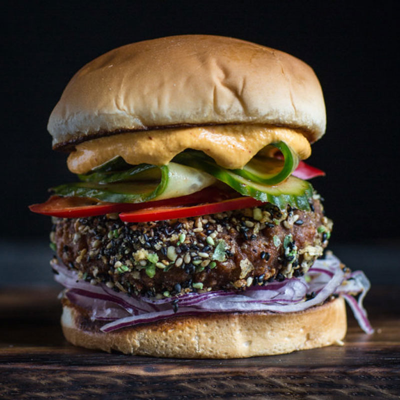 hamburger vegani malvagi samurai per la festa del Super Bowl 2022