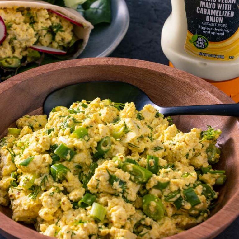 "Eggless" Vegan Egg Salad with Garlic Vegan Mayo