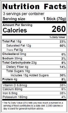 wicked kitchen chocolate and almond sticks ice cream nutrition facts