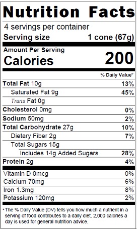 wicked kitchen chocolate and berry cones ice cream nutrition facts
