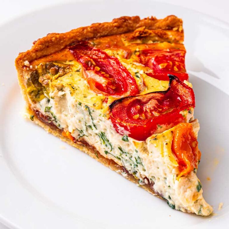 Roasted Tomato and Spinach Quiche
