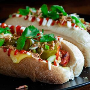 hot-dog végétalien