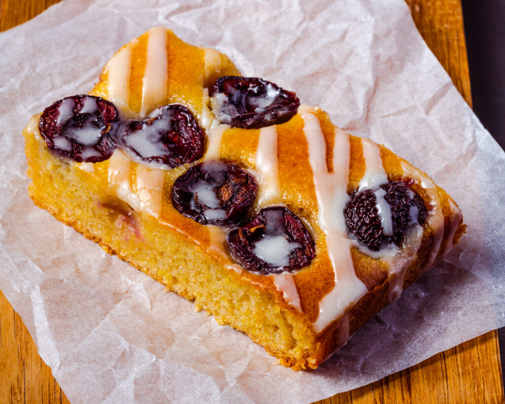 Check Out Wicked's Cherry Polenta Snack Cake Recipe, it's Cherryfic!