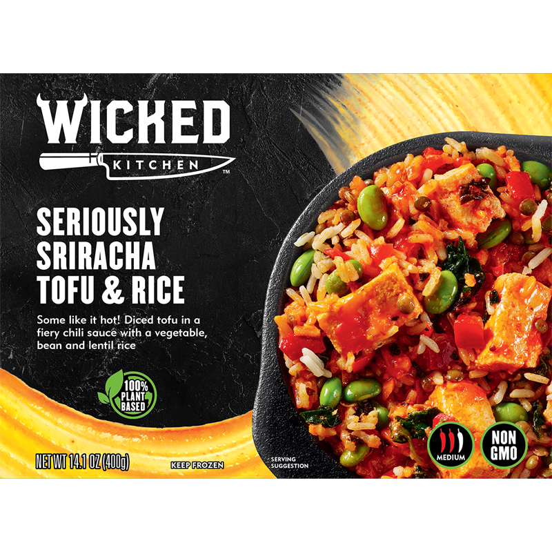 Vakavasti Sriracha Tofu ja riisi