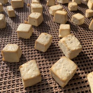 smoked tofu on smoker