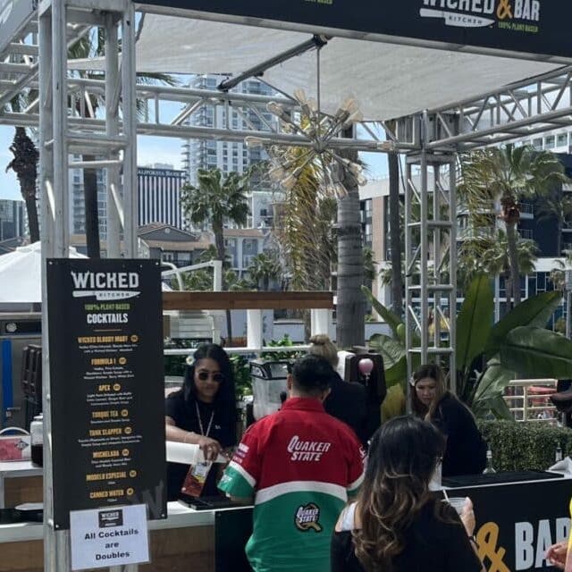 Wicked Kitchen stand at the Acura Grand Prix of Long Beach in California