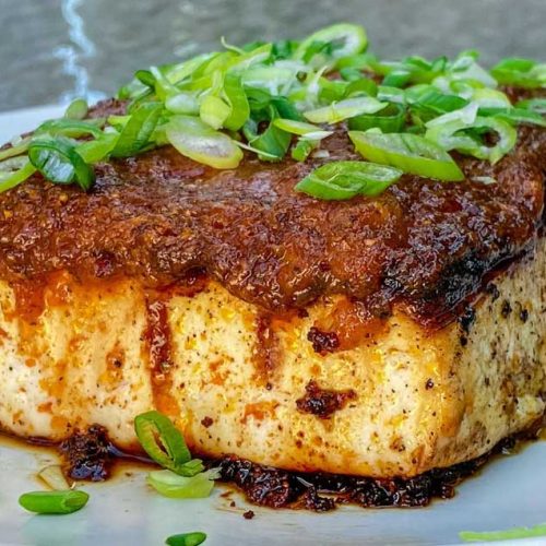 vegan BBQ Glazed tofu