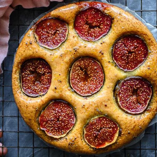 Cornmeal Cake with Fig and Cardamom