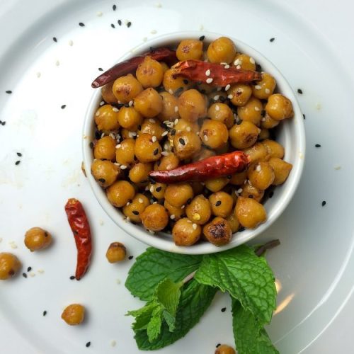 beer sriracha chickpeas