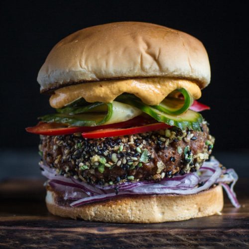 Samurai-Burger-with-Wasabi-Sesame-Cucumber-and-Kimchi-Mayo-from-THE-WICKED-HEALTHY-COOKBOOK-850x625