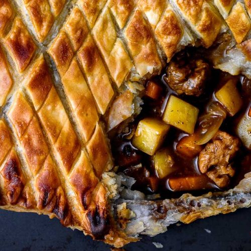 vegan steak pie step by step recipe