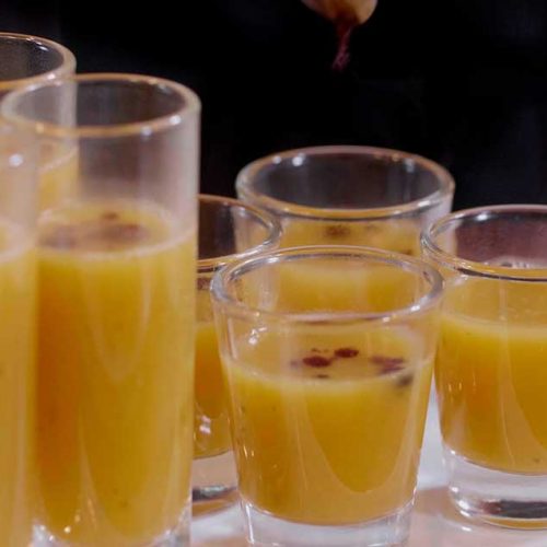 party food butternut squash bisque shooters recipe
