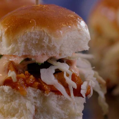 plant-based jackfruit bbq sliders