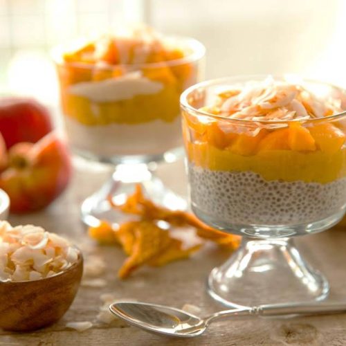 chia pudding mango parfait