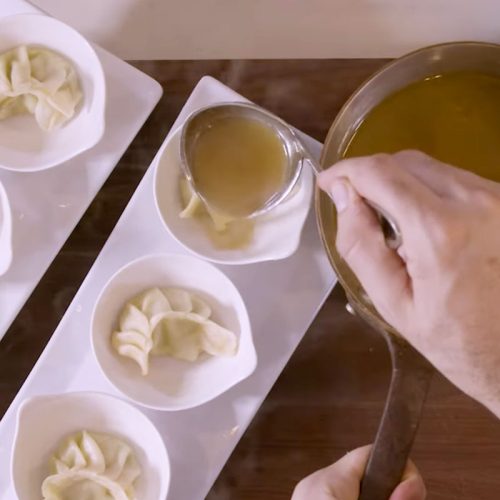 dumpling shallot broth
