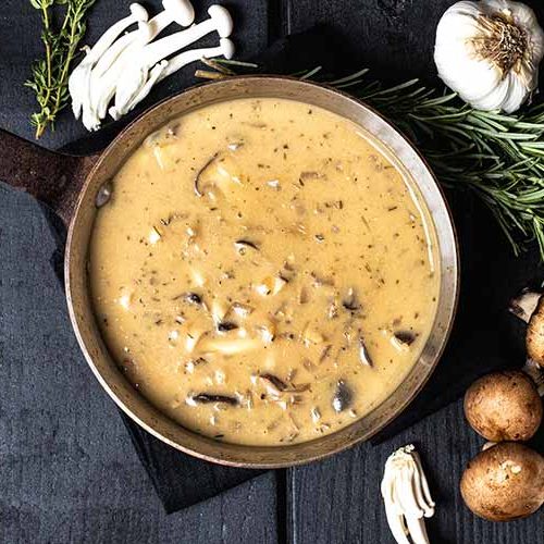 wild mushroom gravy plant based recipe