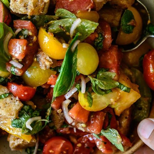 Herby Vegan Panzanella Salad