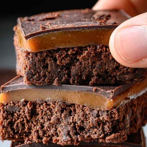 vegan brownies with Caramel