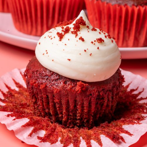 vegan red velvet cupcake
