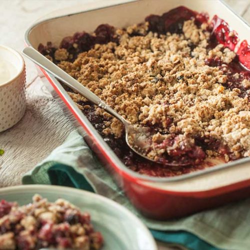 vegan berry crisp