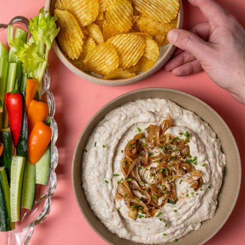 vegan French onion dip