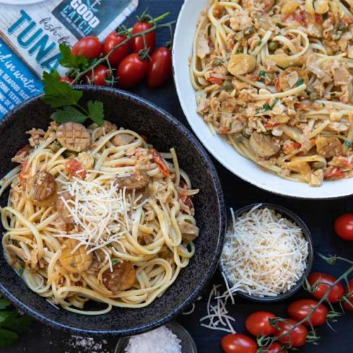 vegan seafood linguine