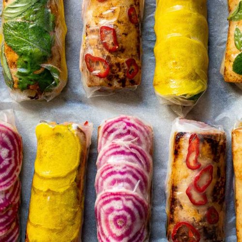 vegan sushi summer rolls